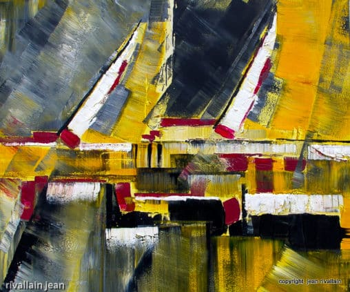 Peinture abstraite jaune